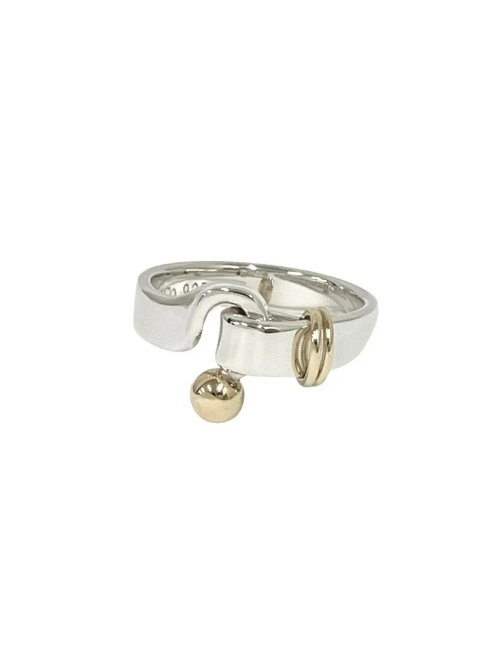 Tiffany & Co 18K Yellow Gold Hook Eye Ring No Silver